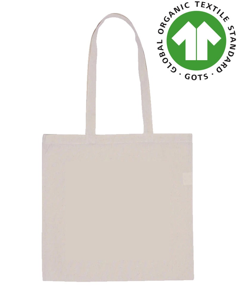 Organic Cotton Calico Bag - Flat Bag ORG-CTN-FLAT | Natural